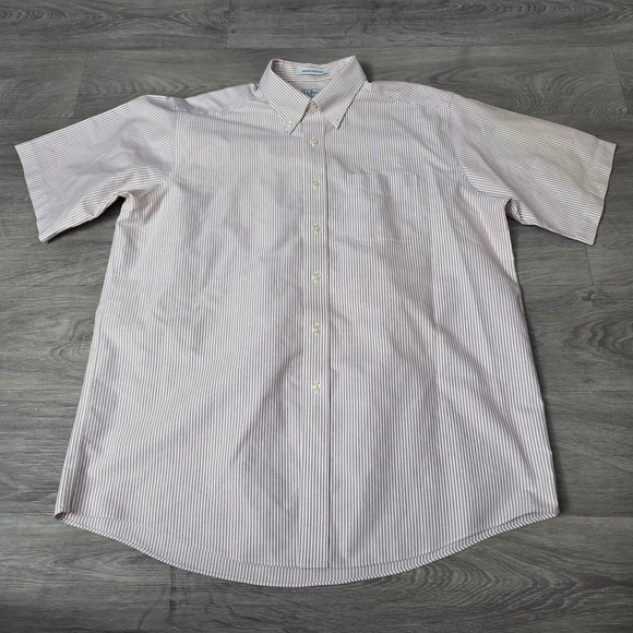 L.L. Bean Other - L.L.‎ Bean Wrinkle Resistant Striped Short Sleeve Button Down Shirt 17-REG